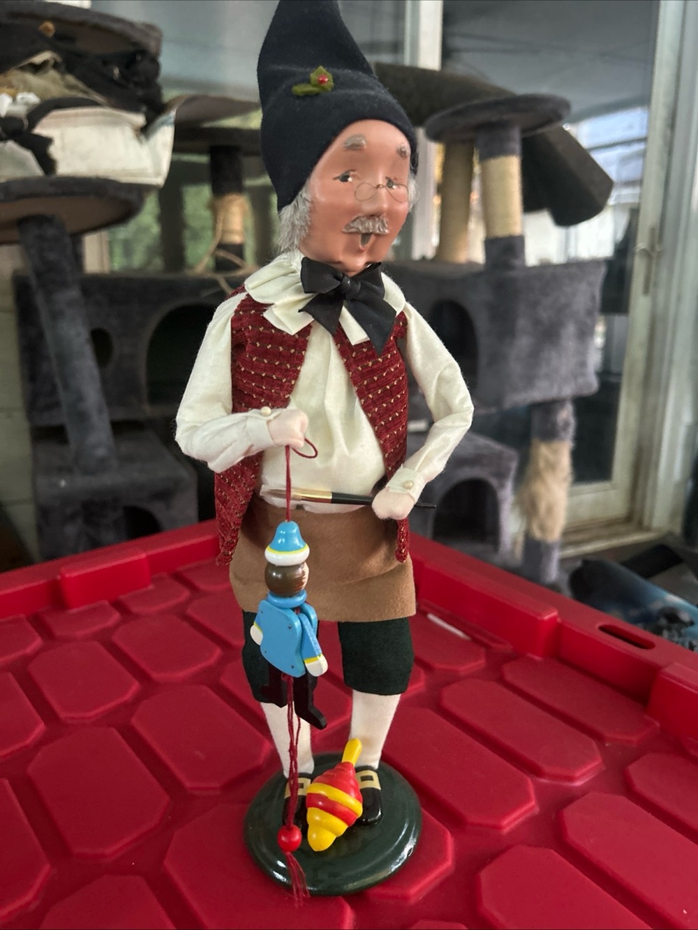 Byers choice with Red Vest and Blue Figure